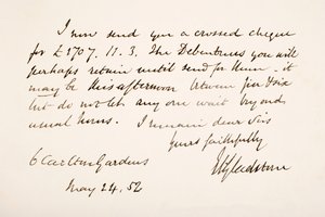 Handwriting and Signature of William Eward Gladstone