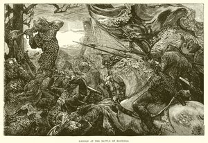Harold at the Battle of Hastings by English School