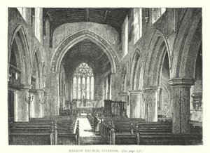 Harrow Church, Interior by English School