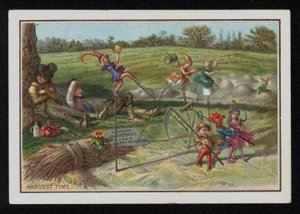 Harvest Time, Christmas Greetings Card by English School