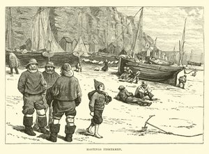 Hastings fishermen by English School