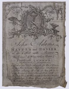 Hatters, John Adams, trade card