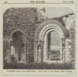 Haughmond Abbey, Near Shrewsbury, South Door of the Church from Cloister by English School