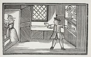 He went to the larder and helped himself to the bread and butter (illustration) by English School