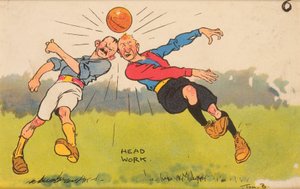 Head Work, mounted postcard