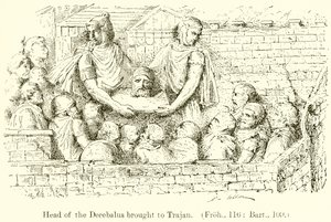 Head of Decebalus brought to Trajan by English School