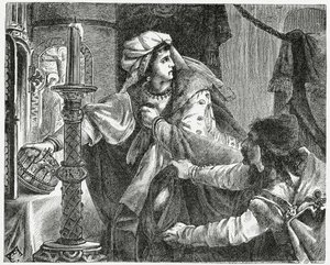 Helene Kottanerin steals the Crown of Saint Stephen in 1440, 1882 by English School