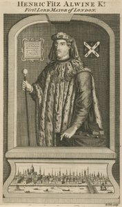 Henric Fitz Alwine, First Lord Mayor of London by English School