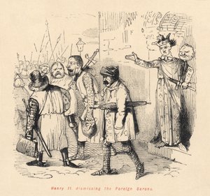Henry II Dismissing the Foreign Barons by English School