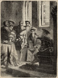 Henry VIII and his Council ordaining the translation of the Bible into English - 1538 by English School