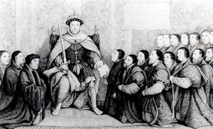 Henry VIII Bestowing the Charter on the Barber Surgeons by English School