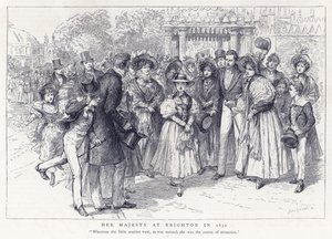 Her Majesty at Brighton in 1832 by English School
