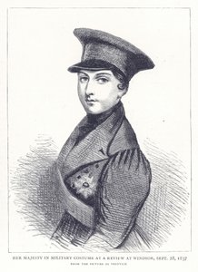 Her Majesty in Military Costume at a Review at Windsor, Sept. 28, 1837 by English School