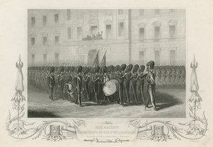 Her Majesty Taking Leave of the Fusilier Guards by English School