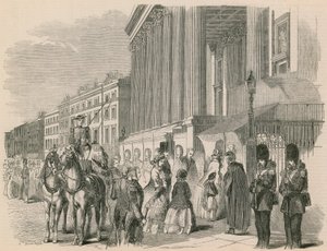 Her Majesty visiting the Exhibition of the Royal Academy by English School