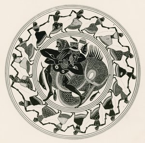 Herakles Wrestling with Triton by English School