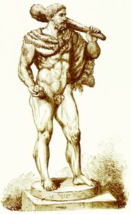 Hercules, Illustration from History of Rome by Victor Duruy, Published 1884