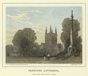 Hereford Cathedral, View from the Castle Green