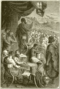 Herodotos Reading His History at a Public Festival by English School