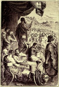Herodotos Reading His History at a Public Festival (illustration from The Illustrated History of the World, published c.1880) by English School