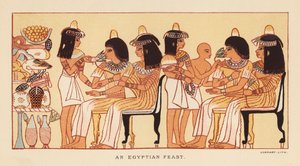 Herodotus: An Egyptian feast by English School
