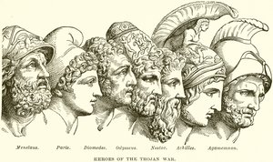 Heroes of the Trojan War by English School