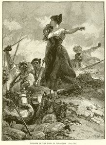 Heroism of the Maid of Saragossa by English School