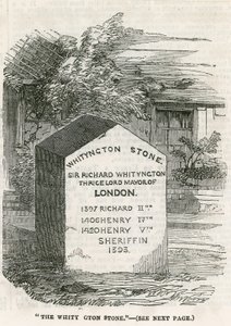 Highgate Hill, Whittington Stone by English School