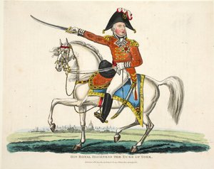 His Royal Highness, The Duke of York, Illustration from An Historical Account of the Battle of Waterloo by William Mudford, 1816 by English School