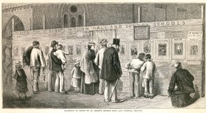 Hoarding in front of St Benet