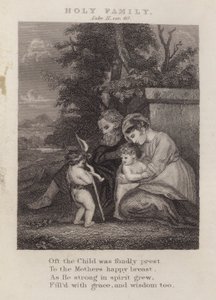 Holy Family, Luke II, ver 40 by English School