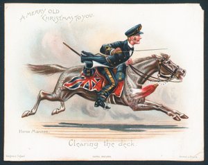 Horse Marines Christmas card by English School