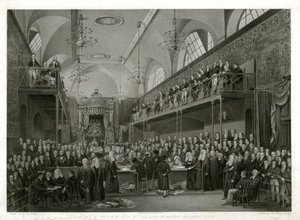 House of Lords during the Important Investigation in 1820 by English School