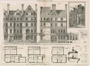 Houses at Chelsea on the Thames Embankment for Messrs Gillow & Co by English School