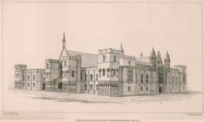 Houses of Parliament: Buildings Adjoining Westminster Hall by English School