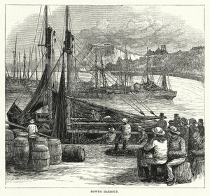 Howth Harbour (engraving) by English School