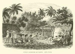 Human Sacrifices at Tahiti, after Cook by English School