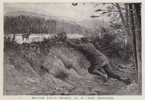 Hunter Shooting a Roe Deer by English School