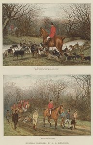 Hunting Sketches by English School