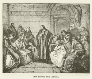 Huss before the Council by English School