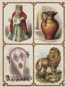 Idol, Jug, Kite, Lion by English School