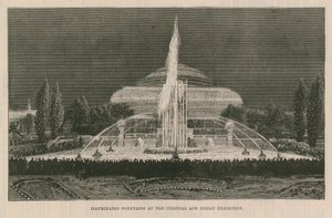 Illuminated Fountains at the Colonial and Indian Exhibition by English School