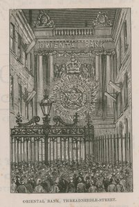 Illuminations Adorning the Oriental Bank on Threadneedle Street by English School