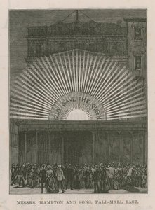 Illuminations Adorning Messrs Hampton and Sons by English School