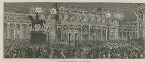 Illuminations Adorning the Bank of England by English School