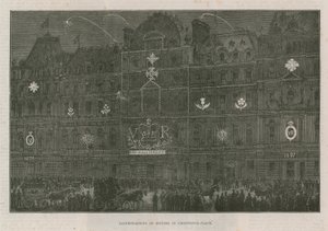 Illuminations on Houses in Grosvenor Place by English School