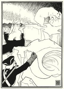 Illustration for the Adventures of Baron Munchausen by English School