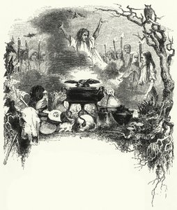 Illustration for the ballet, La Sylphide by English School