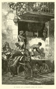In front of a Bakers Oven in Naples by English School