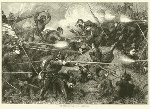 In the Battle of St Quentin by English School